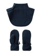 Nmnmar Fleece Set 4Fo Accessories Scarves & Neckwarmers Neckwarmers Navy Name It