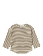 Nmmgeo Alk Ls Rlx Top Lil Sets Sets With Long-sleeved T-shirt Cream Lil'Atelier