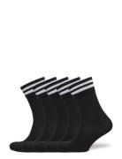 5-Pk Tennis Socks With Stripes Sport Sport Clothing Sport Socks Black ZEBDIA