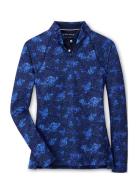 Ginko Print Raglan Sleeve Perth Layer Sport Women Sport Clothing Sport Fleeces & Midlayers Blue Peter Millar