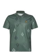 Polka Diamond Polo Shirt Sport Men Sport Clothing Sport Tops Sport Polos Sport Short-sleeved Polos Green Lyle & Scott Sport