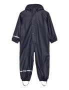 Rainwear Suit W. Fleece Outerwear Coveralls Rainwear Coveralls Navy CeLaVi