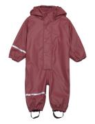 Rainwear Suit W. Fleece Outerwear Coveralls Rainwear Coveralls Red CeLaVi