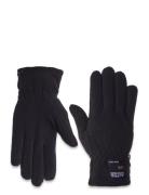 Label Fleece Gloves Accessories Gloves Finger Gloves Black Alpha Industries