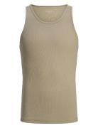 Jortaormina Rib Tank Top Styd Tops T-shirts Sleeveless Beige Jack & J S