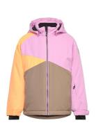 Ski Jacket - Colorblock Outerwear Snow-ski Clothing Snow-ski Jacket Pink Color Kids