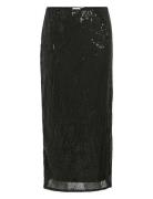 Vizikki Midi Sequin Skirt/Dc Skirts Knee-length & Midi Skirts Black Vila