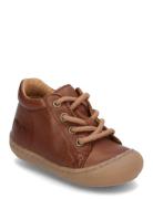 First™ Sport Lace Shoe Shoes Pre-walkers - Beginner Shoes  Brown Pom Pom