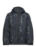 Mission Printed Youth Jk Outerwear Snow-ski Clothing Snow-ski Jacket Black Quiksilver