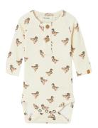 Nbmgavo Elo Ls Slim Body Lil Bodies Long-sleeved Beige Lil'Atelier