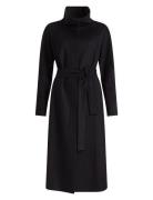 Wool Coat, Carlena Uldfrakke Frakke Black Ivo Nikkolo