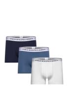 Classic Stretch-Cotton Trunk 3-Pack Boxershorts Blue Polo Ralph Lauren Underwear