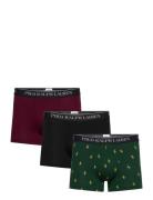 Classic Stretch-Cotton Trunk 3-Pack Boxershorts Green Polo Ralph Lauren Underwear