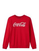 Nlnsky Cocacola Sweat Bru Bfu Tops Sweatshirts & Hoodies Sweatshirts Red LMTD