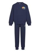 Nike Sportswear Powder Play Jacquard Crew Set Sets Sweatsuits Navy Nike