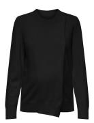 Olmcapucine Ls O-Neck Pullover Knt Tops Knitwear Jumpers Black Only Maternity