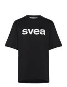 Swaustin Boxy Logo Ss T-Shirt Tops T-shirts & Tops Short-sleeved Black Svea