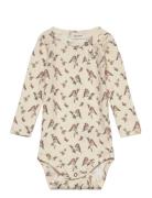 Nbfgavo Eli Ls Slim Body Lil Bodies Long-sleeved Cream Lil'Atelier