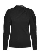 Slfmarwa Ls High Neck Top Tops T-shirts & Tops Long-sleeved Black Selected Femme