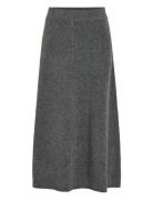 Vikenya Hw Midi Knit Skirt/Ka Skirts Knee-length & Midi Skirts Grey Vila