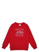 Happy Holidays Tröja Tops Knitwear Pullovers Red MUMIN