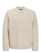 Jorwinter Space Dye Knit Styd Aw24 Tops Knitwear Round Necks Beige Jack & J S