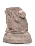 Airwool Balaclava W Knit Accessories Headwear Balaclava Beige Mikk-line