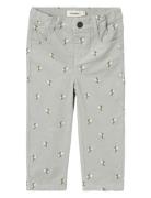 Nmfbella Baggy Cord Pants 1119-Hc S Lil Bottoms Trousers Grey Lil'Atelier