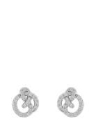 Mayfair Knot Ear S/Clear - Accessories Jewellery Earrings Studs Silver SNÖ Of Sweden