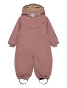 Wisti Fleece Lined Snowsuit. Grs Outerwear Coveralls Snow-ski Coveralls & Sets Pink MINI A TURE