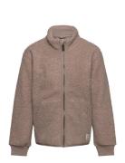 Matsaleh Teddyfleece Jacket. Grs Outerwear Fleece Outerwear Fleece Jackets Brown MINI A TURE