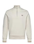 Half Zip Sweatshirt Tops Sweatshirts & Hoodies Sweatshirts Cream Fred Perry