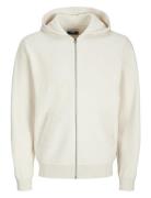 Jcocaleb Knit Zip Hoodie Bf Tops Sweatshirts & Hoodies Hoodies White Jack & J S