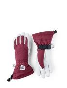 Heli Ski Female Accessories Gloves Finger Gloves Burgundy Hestra