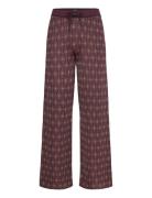 Jacquard Knitted Trousers Bottoms Trousers Wide Leg Burgundy Scotch & Soda