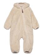 Wp Teddy Suit W Ears Outerwear Fleece Outerwear Fleece Suits Beige Mikk-line