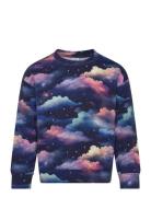 Sweater Sterry Sky Aop Tops Sweatshirts & Hoodies Sweatshirts Navy Lindex