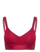 Lightly Lined Bralette Lingerie Bras & Tops Soft Bras Bralette Red Calvin Klein