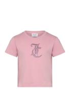 Tonal Diamante Tee Tops T-Kortærmet Skjorte Pink Juicy Couture