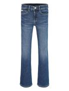 Mr Flare Dark Blue Visual Denim Bottoms Jeans Bootcut Jeans Blue Calvin Klein