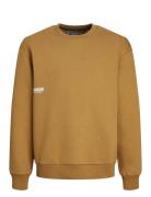 Jorcollect Edt Loose Sweat Crew Jnr Tops Sweatshirts & Hoodies Sweatshirts Brown Jack & J S