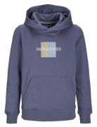 Jorfrederiksberg Box Sweat Hood Sn Jnr Tops Sweatshirts & Hoodies Hoodies Blue Jack & J S