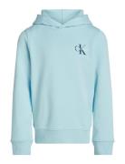 Small Monogram Hoodie Tops Sweatshirts & Hoodies Hoodies Blue Calvin Klein