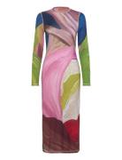 Pullover Long Sleeve Midi Dress, 22 Designers Knee-length & Midi Multi/patterned STINE GOYA