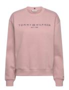 Mdrn Reg Corp Logo C-Nk Swtshrt Tops Sweatshirts & Hoodies Sweatshirts Pink Tommy Hilfiger