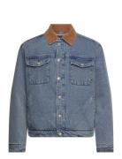 Cord Collar Indigo Teddy Jacket Jakke Denimjakke Blue Scotch & Soda