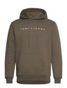 Tjm Reg Linear Logo Hoodie Ext Tops Sweatshirts & Hoodies Hoodies Khaki Green Tommy Jeans