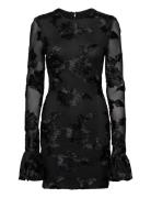 Flower Mesh Mini Dress Designers Short Dress Black ROTATE Birger Christensen