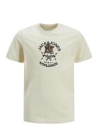 Jorseven Skull Tee Ss Crew Neck Sn Jnr Tops T-Kortærmet Skjorte Cream Jack & J S