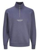 Jorvesterbro Sweat Quarter Zip Noos Jnr Tops Sweatshirts & Hoodies Sweatshirts Blue Jack & J S